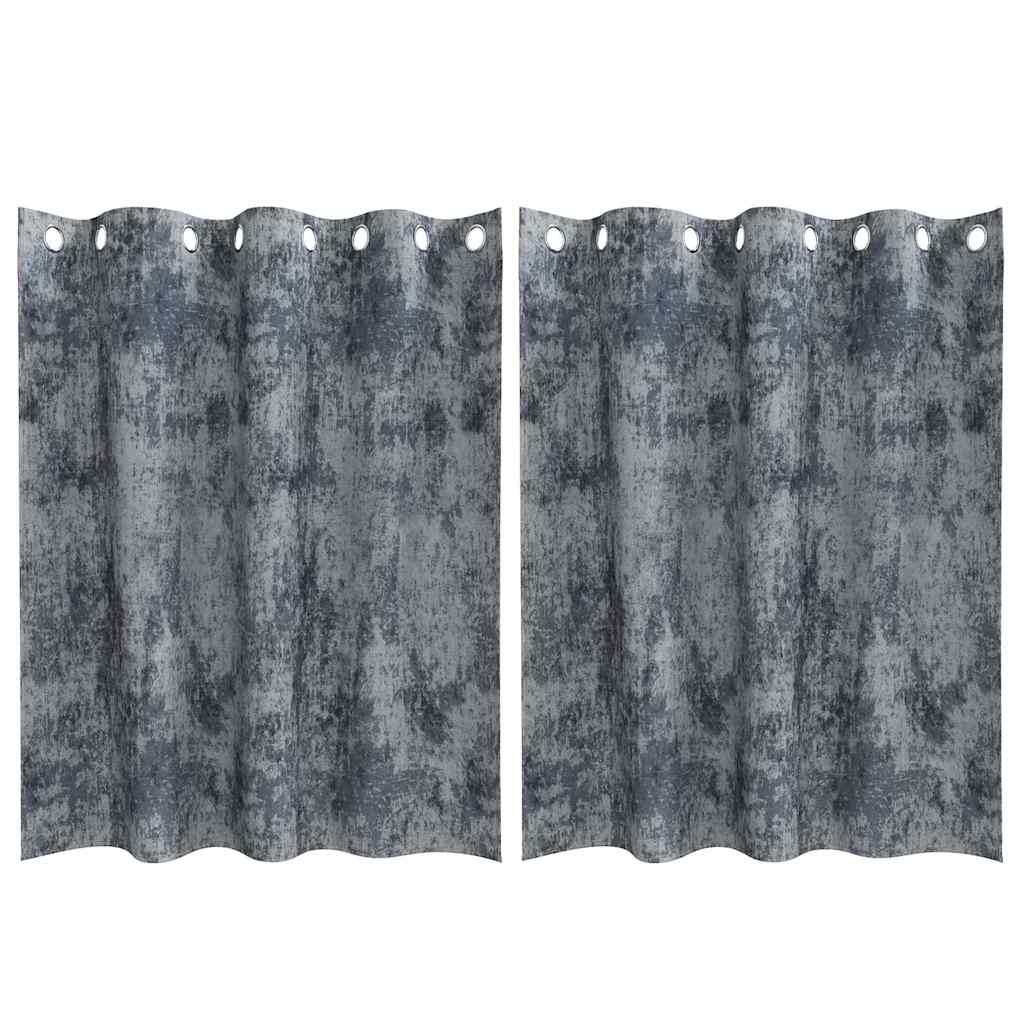 Tende in velluto VidaXL 2 pezzi grigio argento 140 x 140 cm velluto