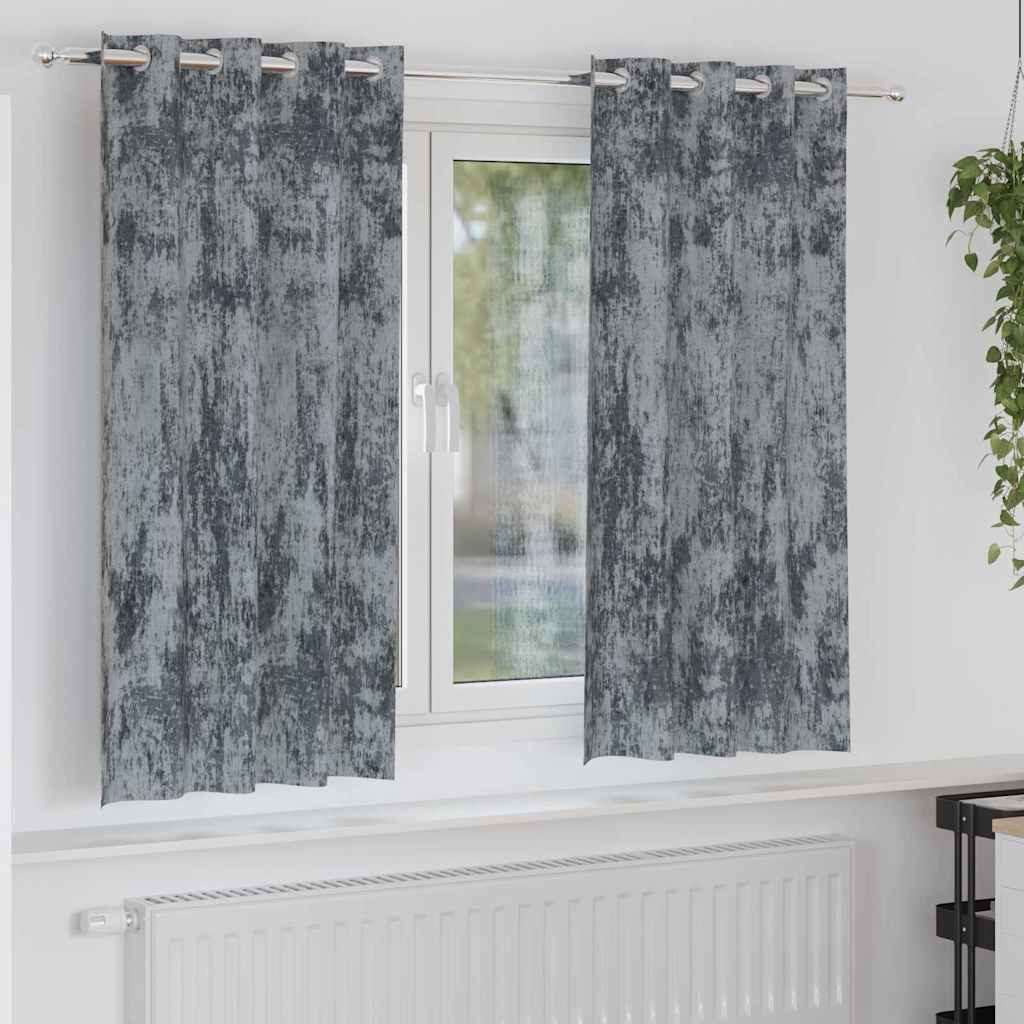 Tende in velluto VidaXL 2 pezzi grigio argento 175 x 140 cm velluto
