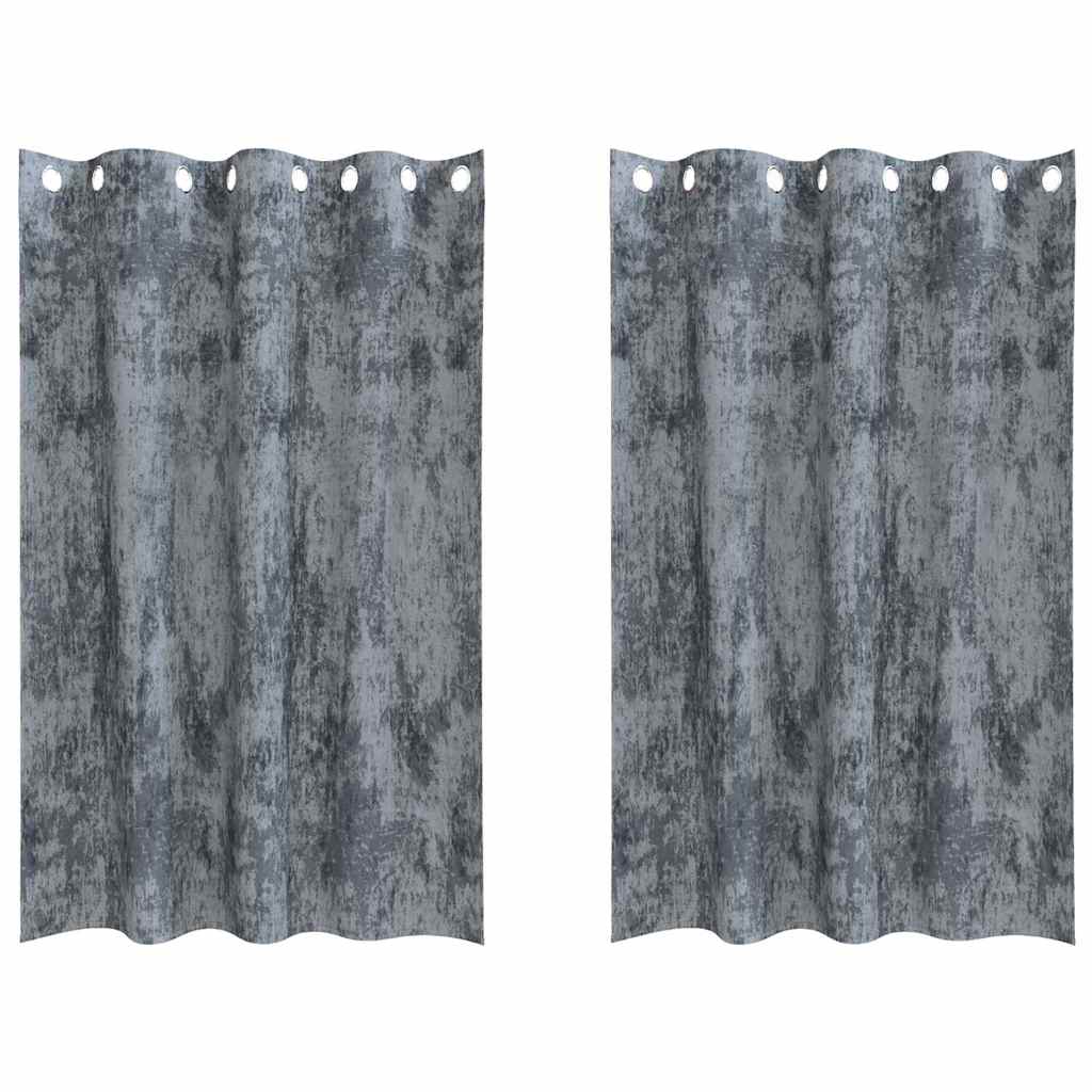 Tende in velluto VidaXL 2 pezzi grigio argento 175 x 140 cm velluto