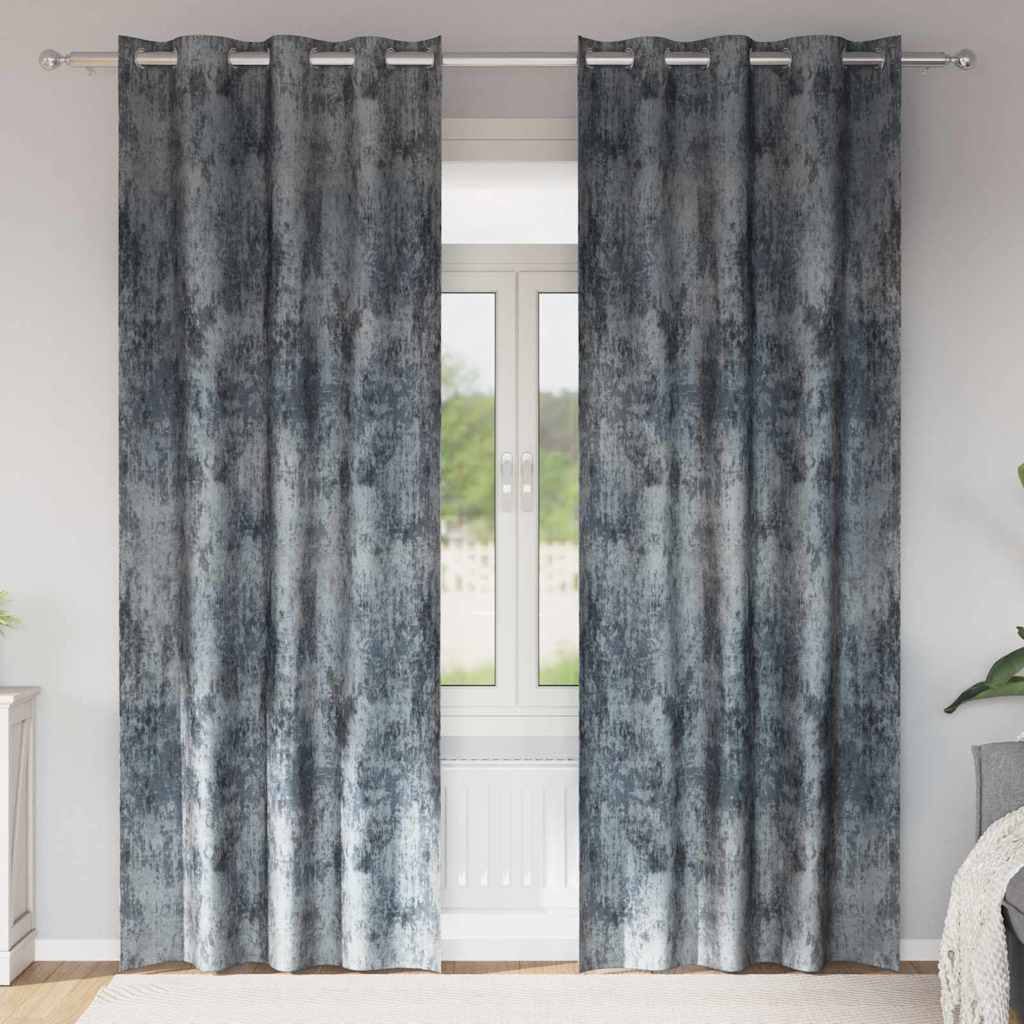 Tende in velluto VidaXL 2 pezzi grigio argento 225 x 140 cm velluto