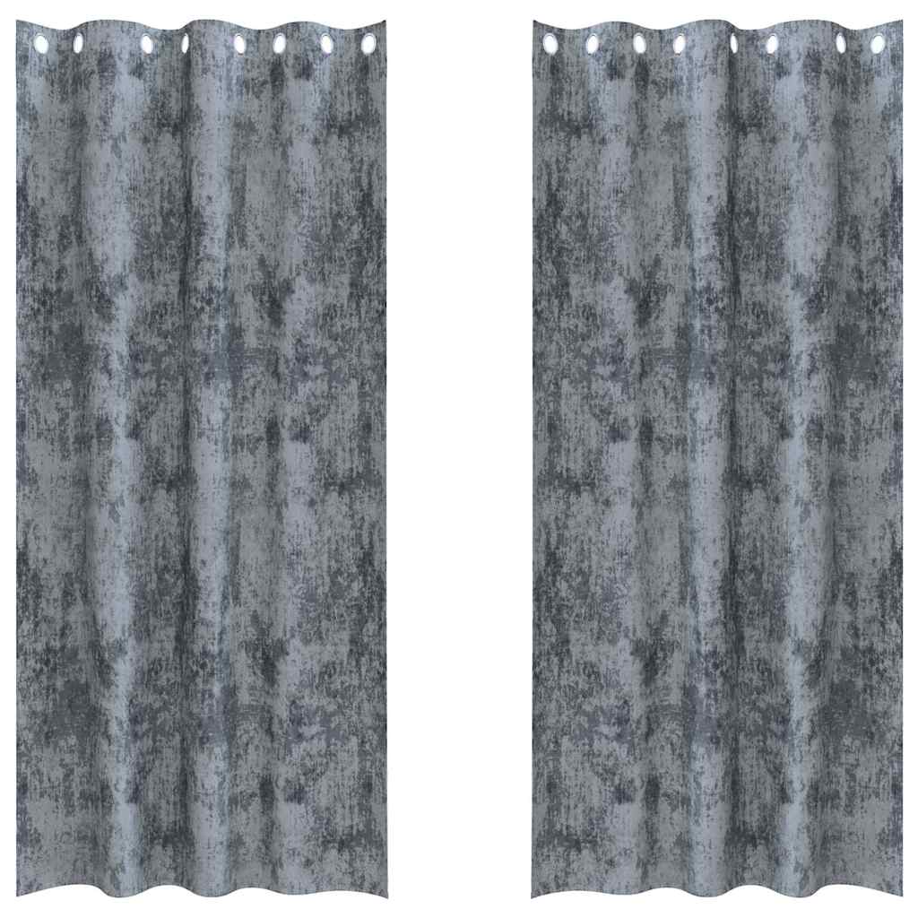 Tende in velluto VidaXL 2 pezzi grigio argento 260 x 140 cm velluto