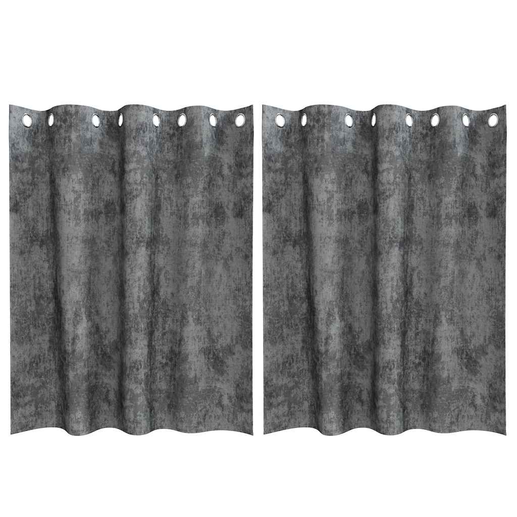 Tende in velluto VidaXL con tende 2 pezzi grigio 140 x 140 cm velluto