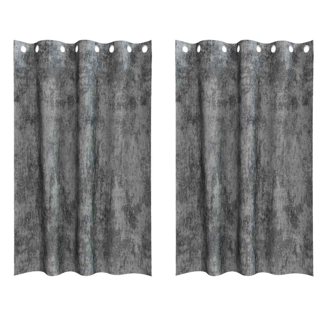 Tende in velluto VidaXL con tende 2 pezzi grigio 175 x 140 cm velluto