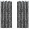Vidaxl velvet gordijnen met gordijnen 2 pcs grijs 260 x 140 cm fluweel