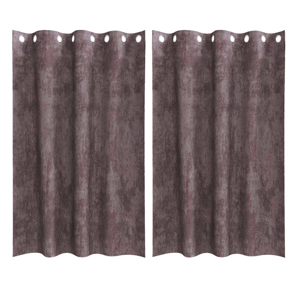 Tende in velluto VidaXL con tende 2 pezzi marrone 175 x 140 cm velluto