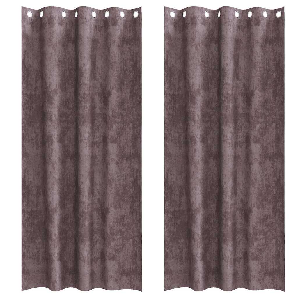 Tende in velluto VidaXL con tende 2 pezzi marrone 225 x 140 cm velluto