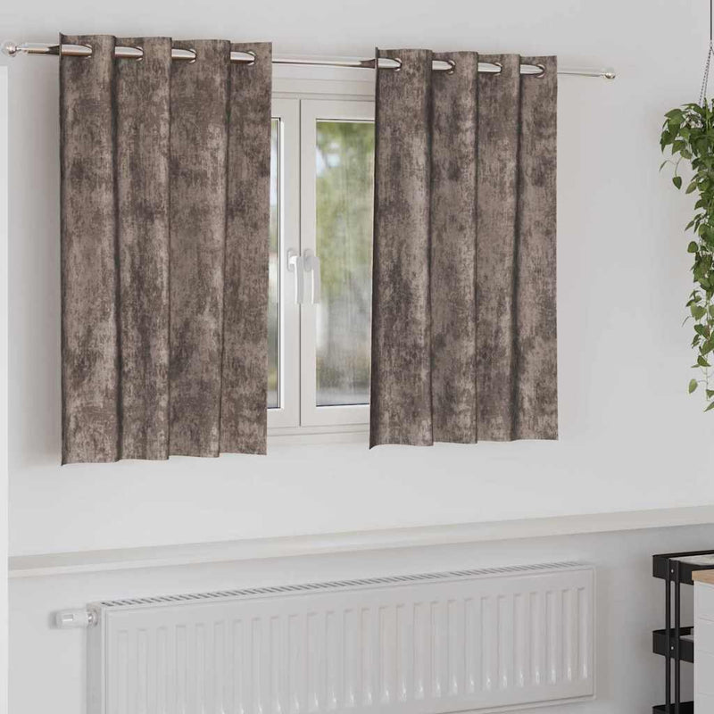 VidaXL tende in velluto 2 pz cappuccino 140 x 140 cm velluto