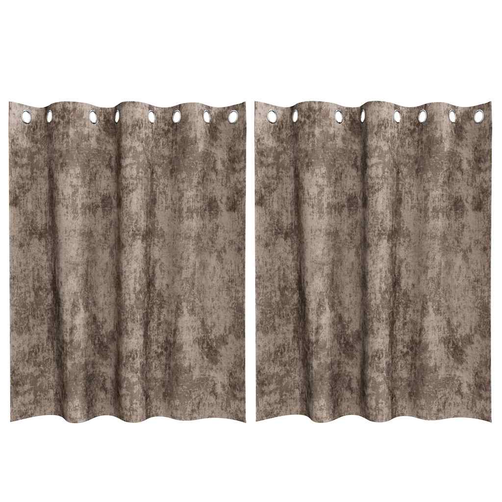 VidaXL tende in velluto 2 pz cappuccino 140 x 140 cm velluto