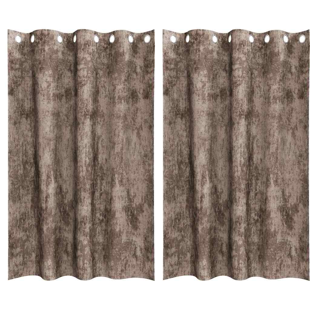 VidaXL tende in velluto 2 pz cappuccino 175 x 140 cm velluto