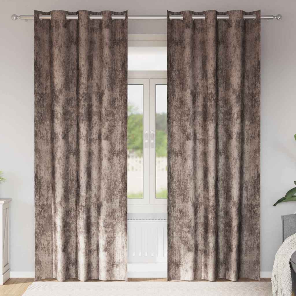 Tende in velluto VidaXL 2 pz cappuccino 245 x 140 cm velluto