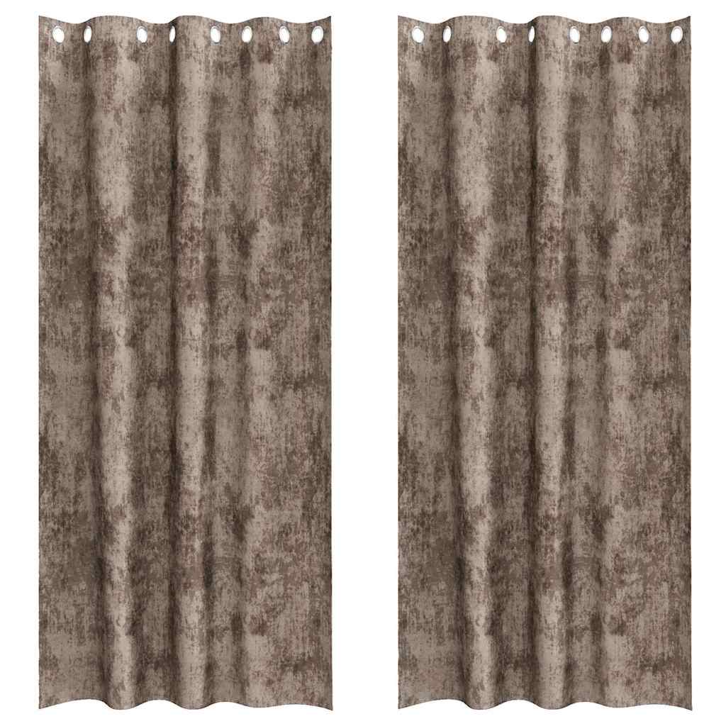 Tende in velluto VidaXL 2 pz cappuccino 260 x 140 cm velluto