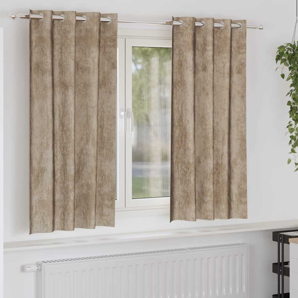 Tende in velluto VidaXL 2 pezzi champagne 175 x 140 cm velluto