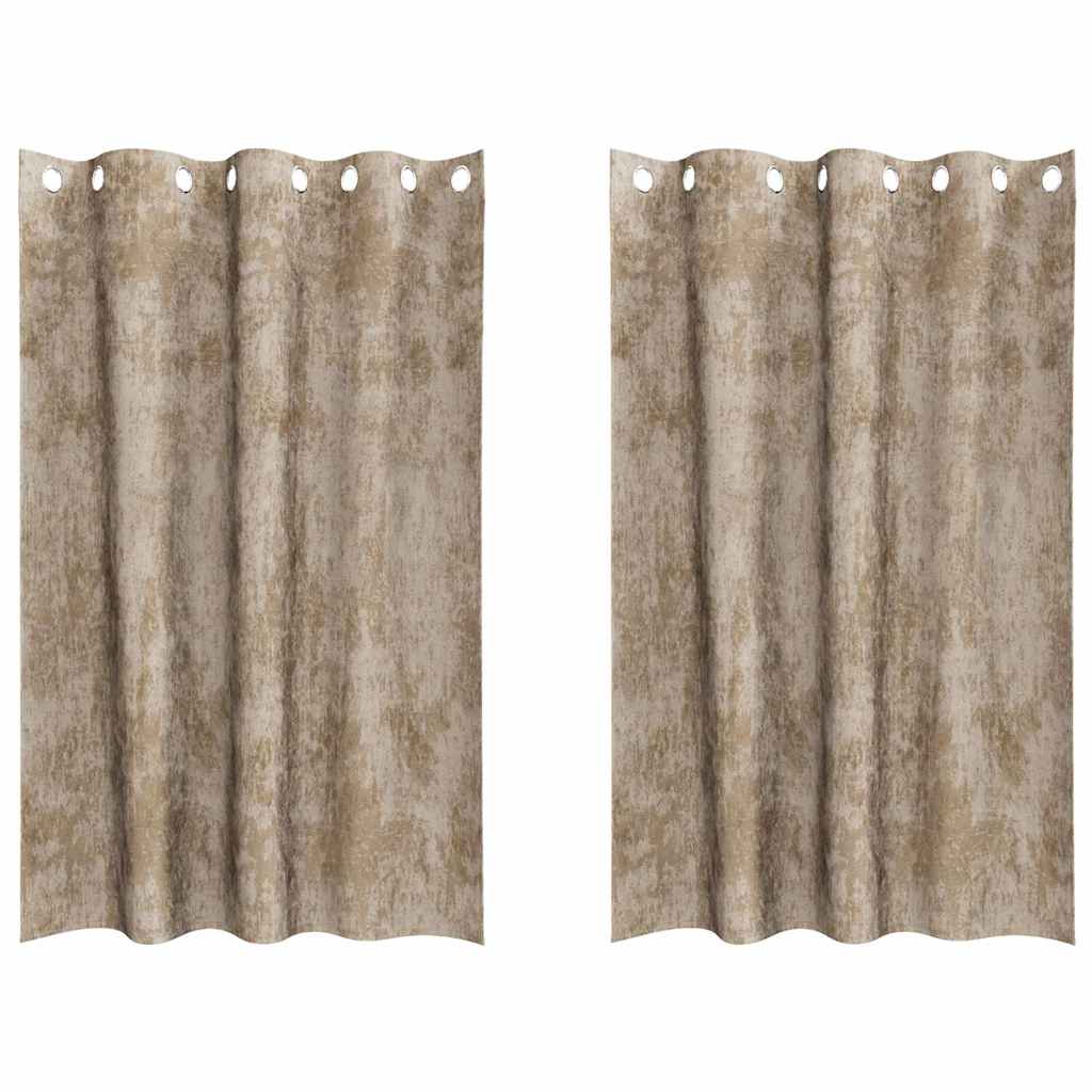 Tende in velluto VidaXL 2 pezzi champagne 175 x 140 cm velluto