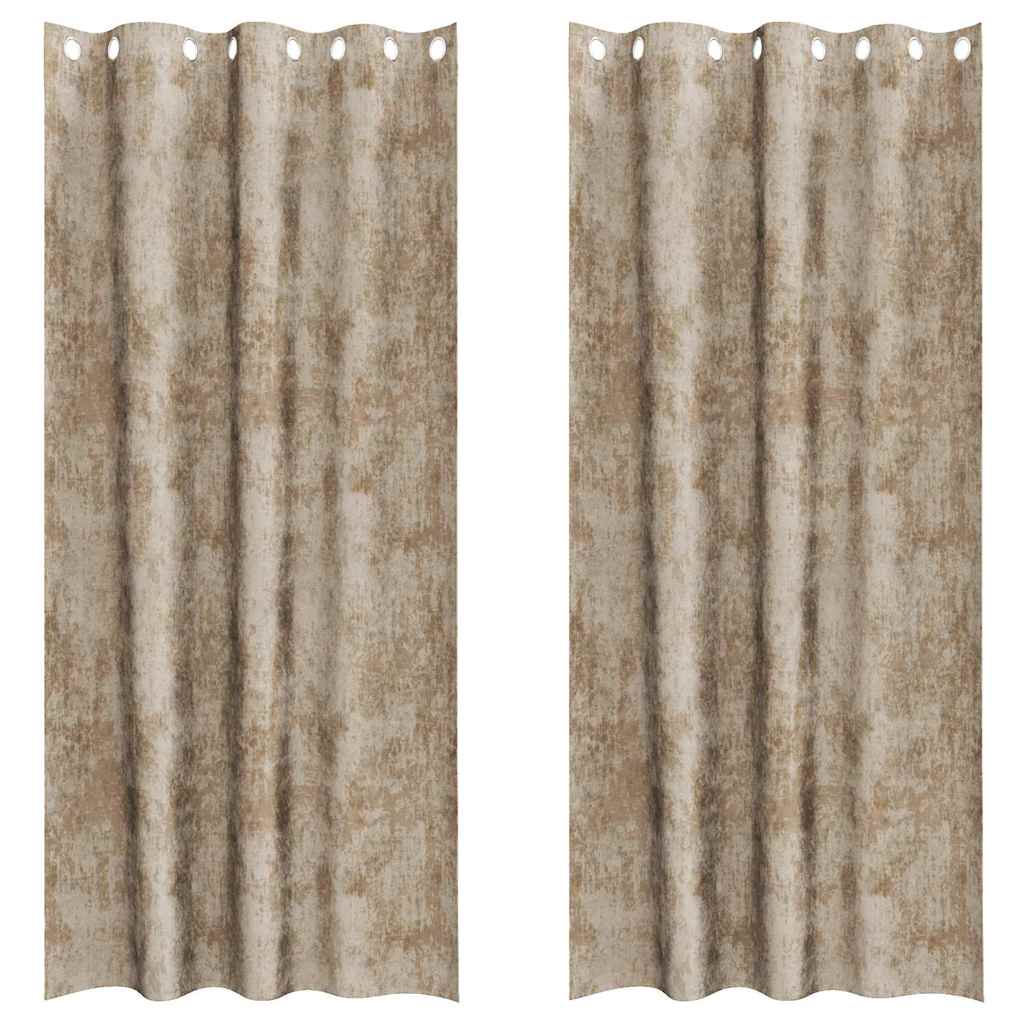 Tende in velluto VidaXL 2 pezzi champagne 225 x 140 cm velluto