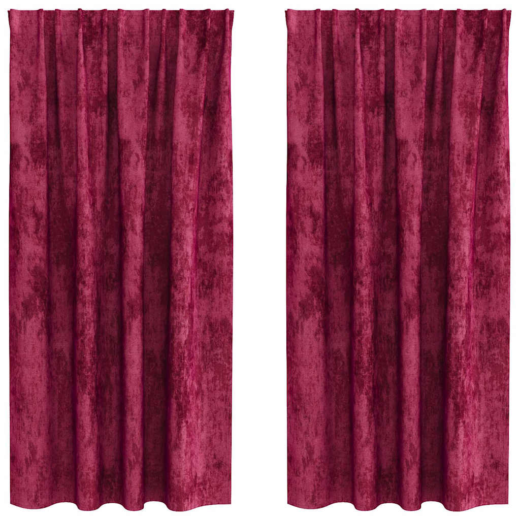 Tende in velluto VidaXL 2 pezzi rosso vino 175 x 140 cm velluto
