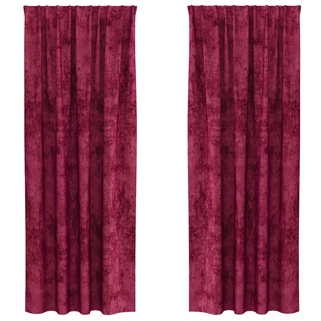 Tende in velluto VidaXL 2 pezzi rosso vino 245 x 140 cm velluto
