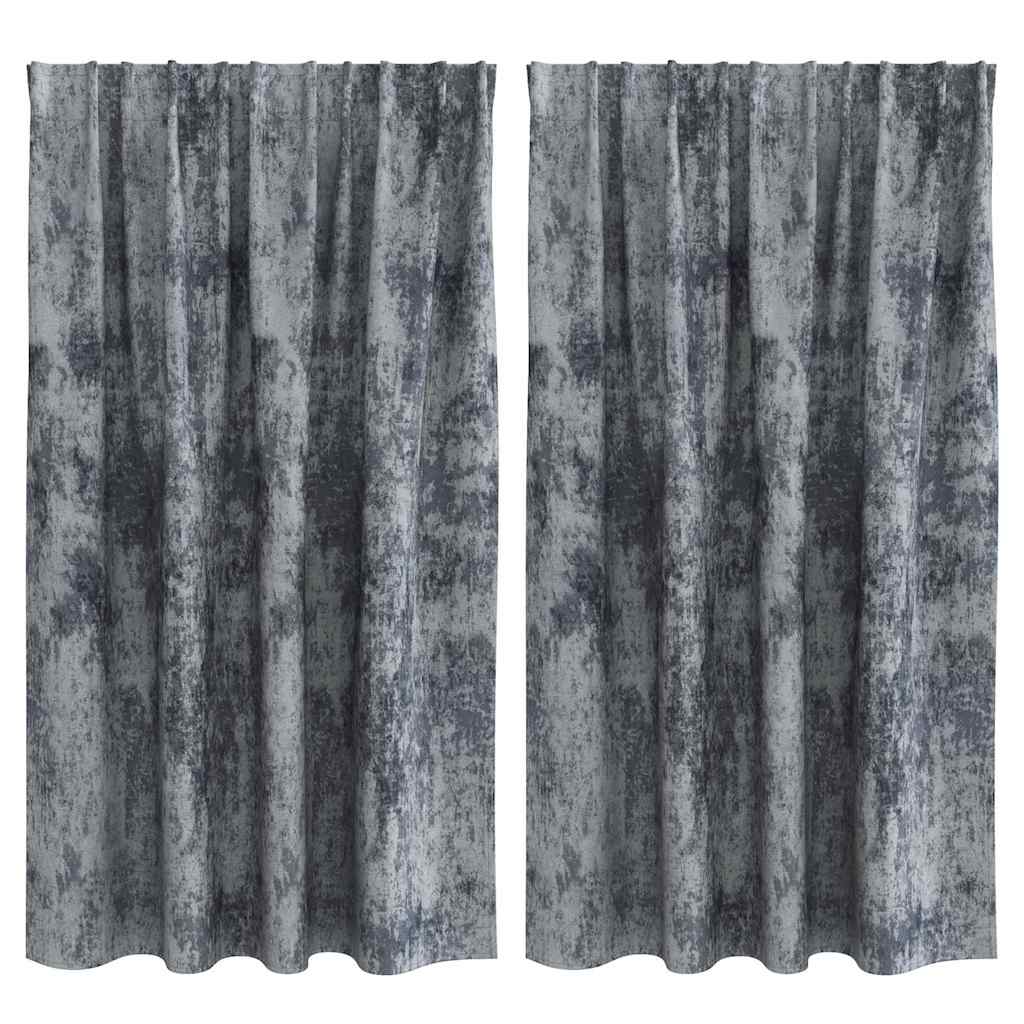 Tende in velluto VidaXL 2 pezzi grigio argento 140 x 140 cm velluto