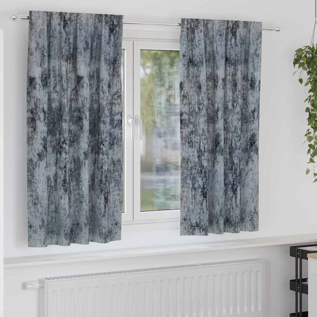 Tende in velluto VidaXL 2 pezzi grigio argento 175 x 140 cm velluto