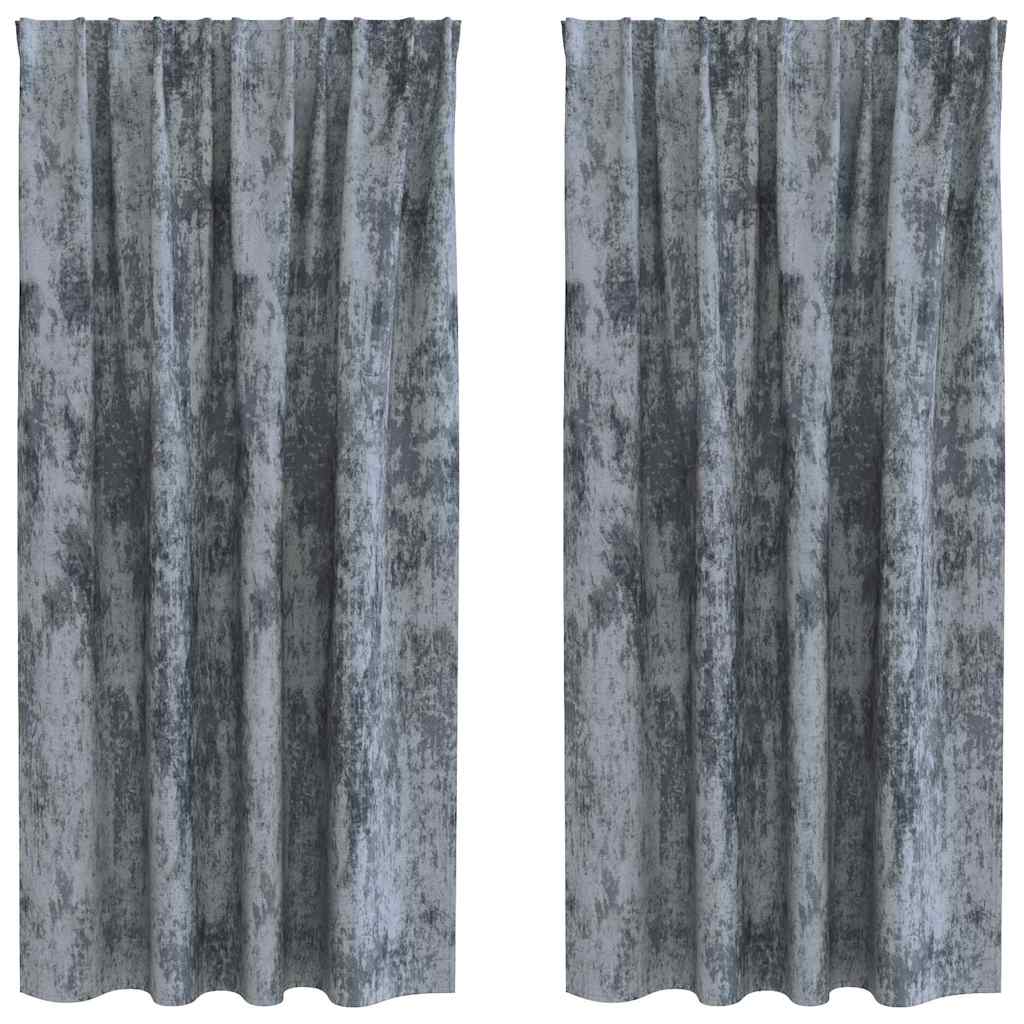 Tende in velluto VidaXL 2 pezzi grigio argento 175 x 140 cm velluto
