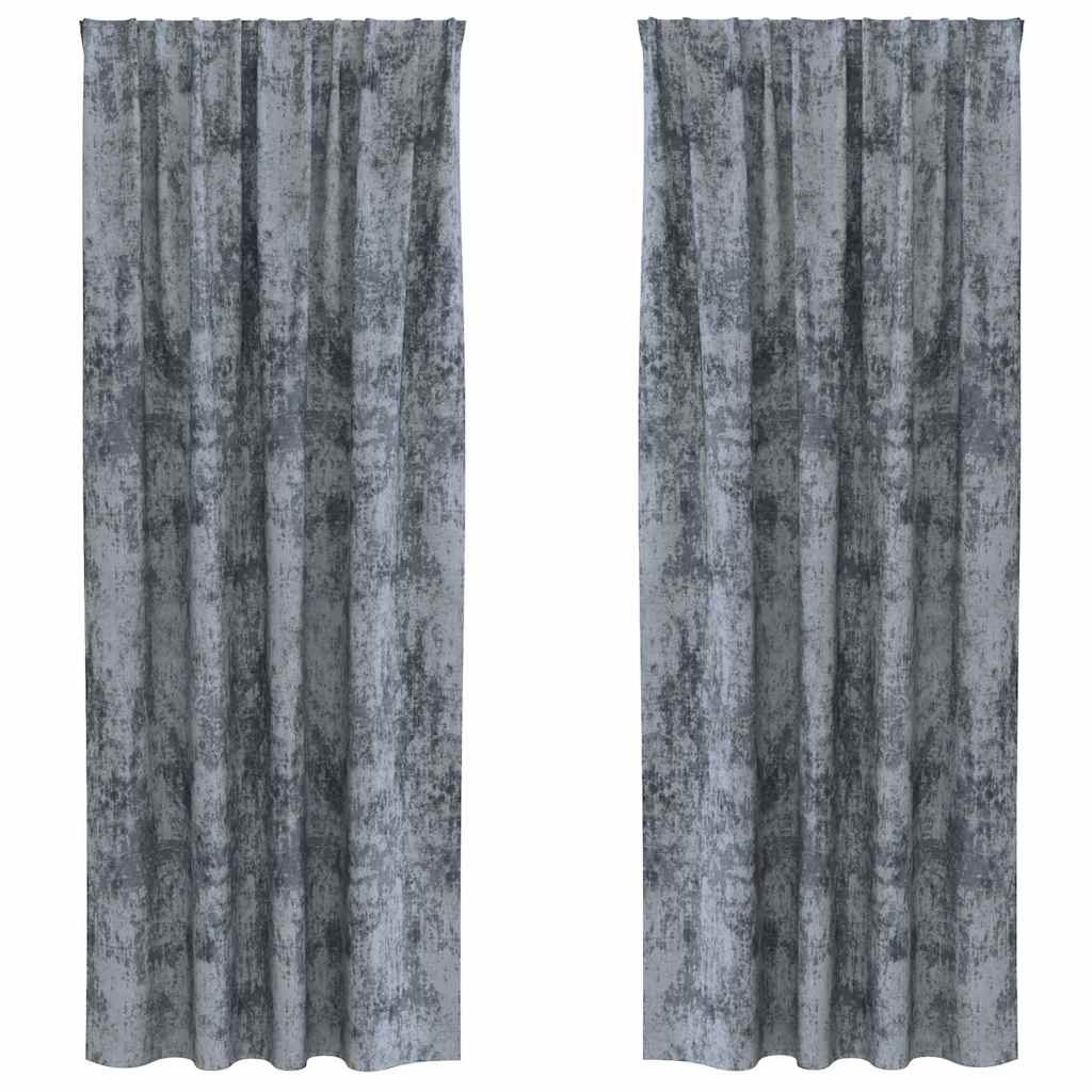 Tende in velluto VidaXL 2 pezzi grigio argento 225 x 140 cm velluto