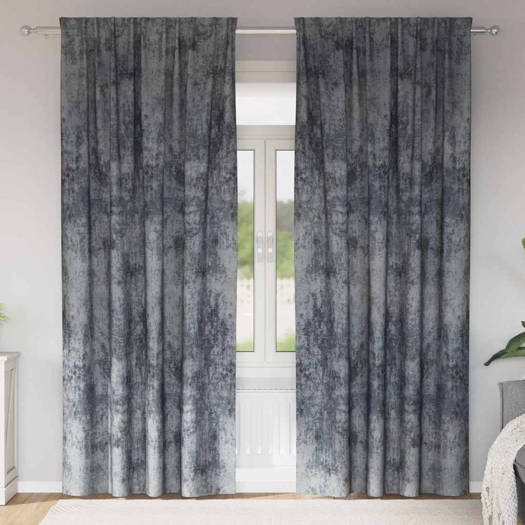 Tende in velluto VidaXL 2 pezzi grigio argento 245 x 140 cm velluto