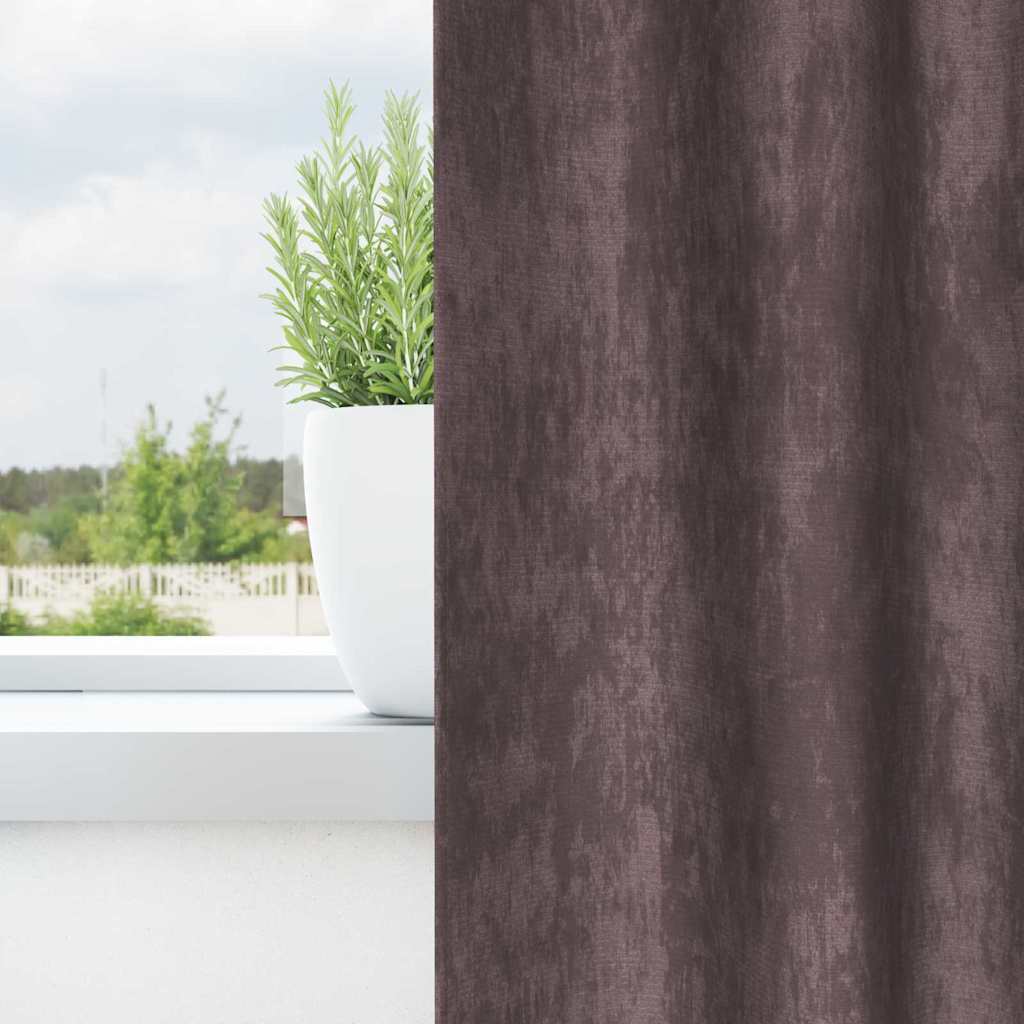 Tende in velluto VidaXL con tende 2 pezzi marrone 260 x 140 cm velluto