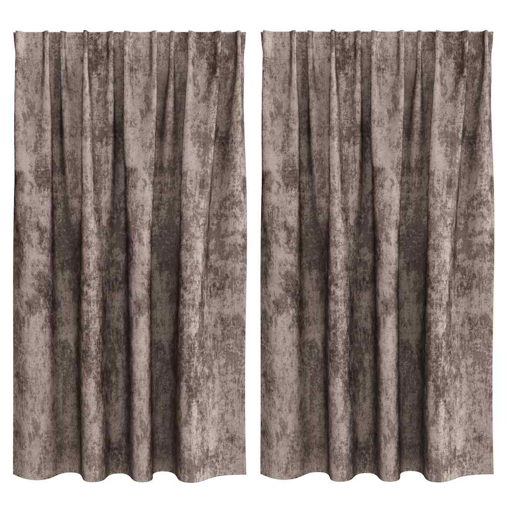 VidaXL tende in velluto 2 pz cappuccino 140 x 140 cm velluto