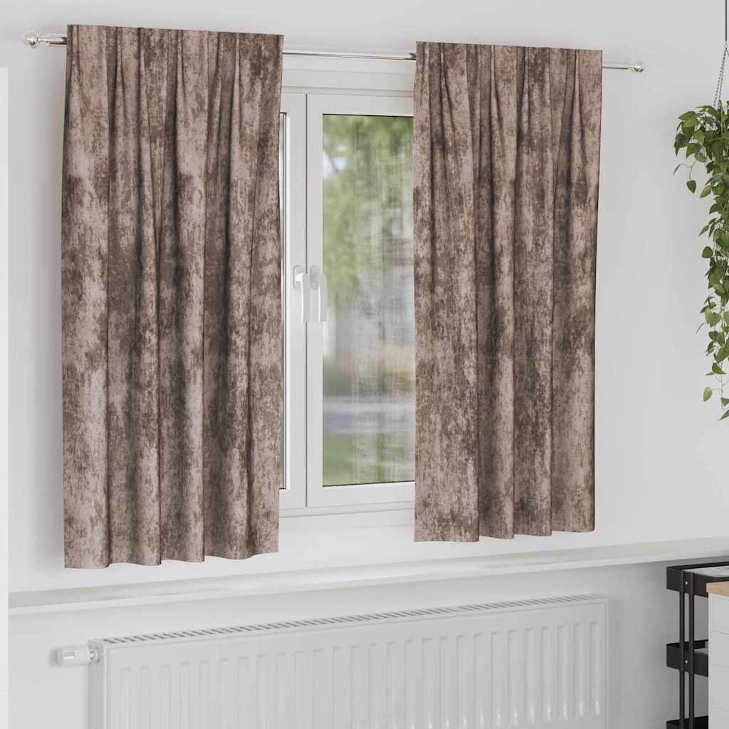 VidaXL tende in velluto 2 pz cappuccino 175 x 140 cm velluto