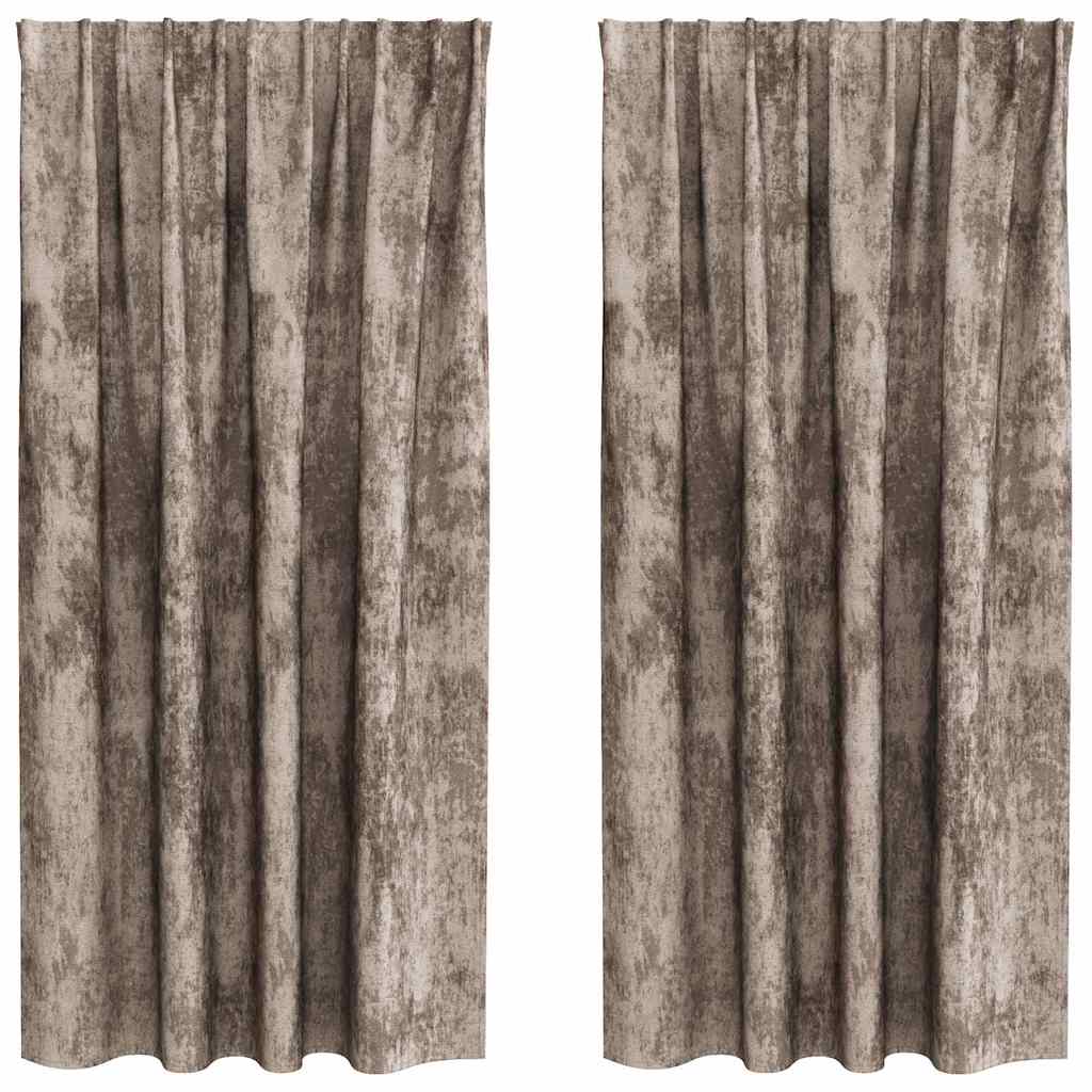 VidaXL tende in velluto 2 pz cappuccino 175 x 140 cm velluto
