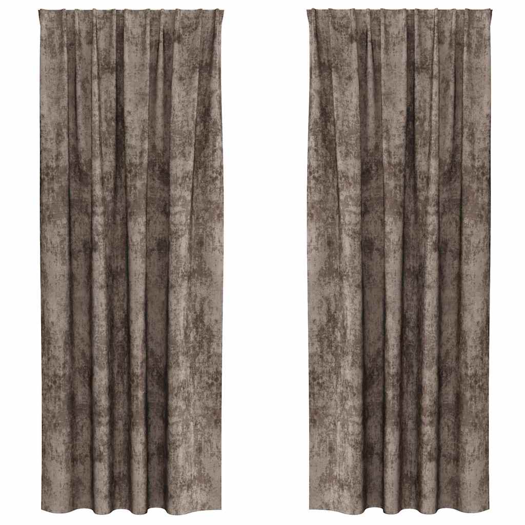 Vidaxl velvet gordijnen 2 pcs cappuccino 225 x 140 cm fluweel