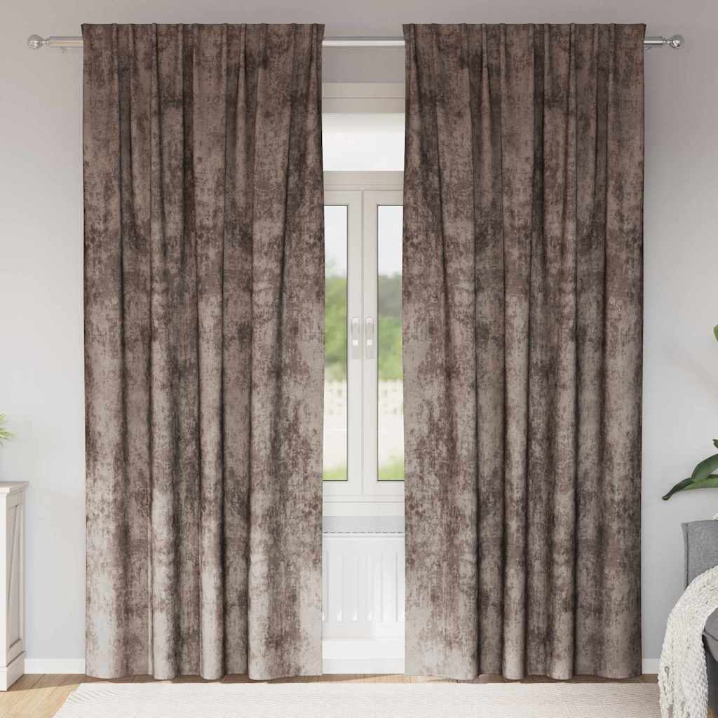 Tende in velluto VidaXL 2 pz cappuccino 260 x 140 cm velluto