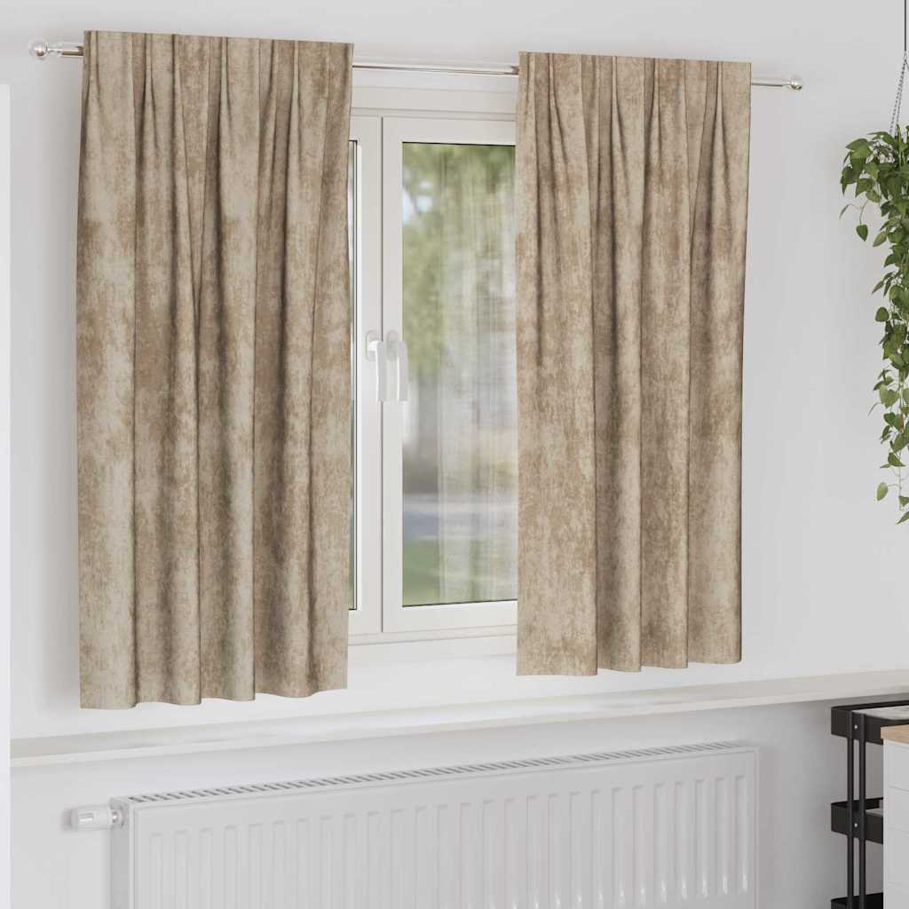 Tende in velluto VidaXL 2 pezzi champagne 175 x 140 cm velluto