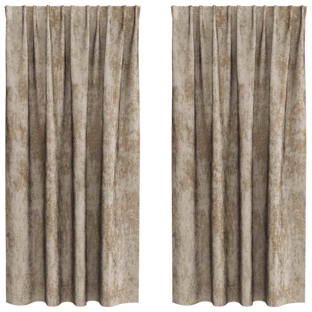 Tende in velluto VidaXL 2 pezzi champagne 175 x 140 cm velluto