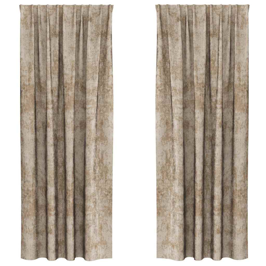 Tende in velluto VidaXL 2 pezzi champagne 260 x 140 cm velluto