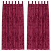 VidaXL cortinas de terciopelo 2 piezas terciopelo rojo vino 245 x 140 cm