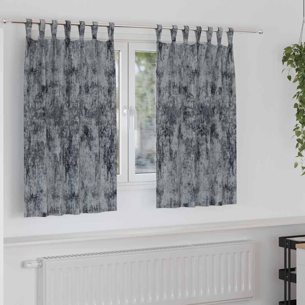 Tende in velluto VidaXL 2 pezzi grigio argento 140 x 140 cm velluto