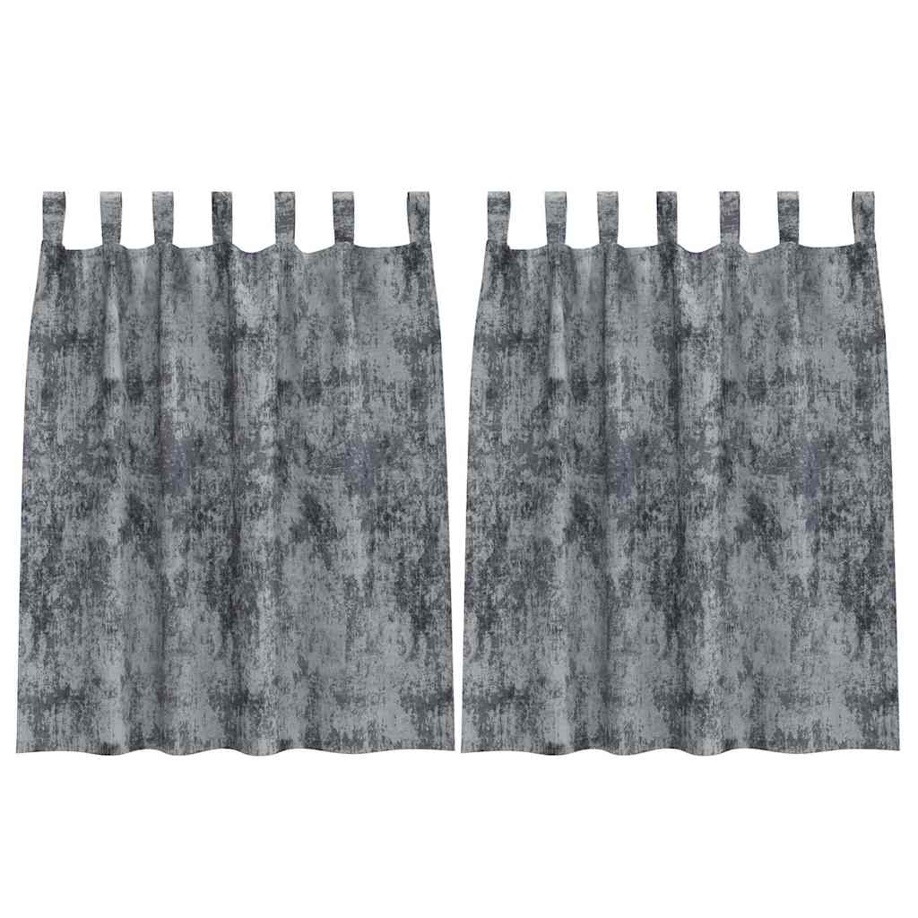 Tende in velluto VidaXL 2 pezzi grigio argento 140 x 140 cm velluto