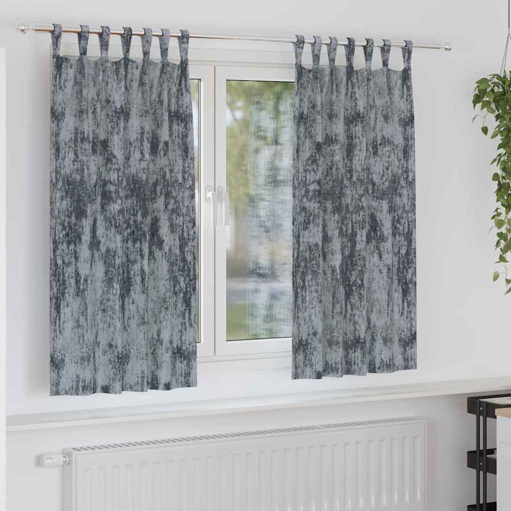 Tende in velluto VidaXL 2 pezzi grigio argento 175 x 140 cm velluto