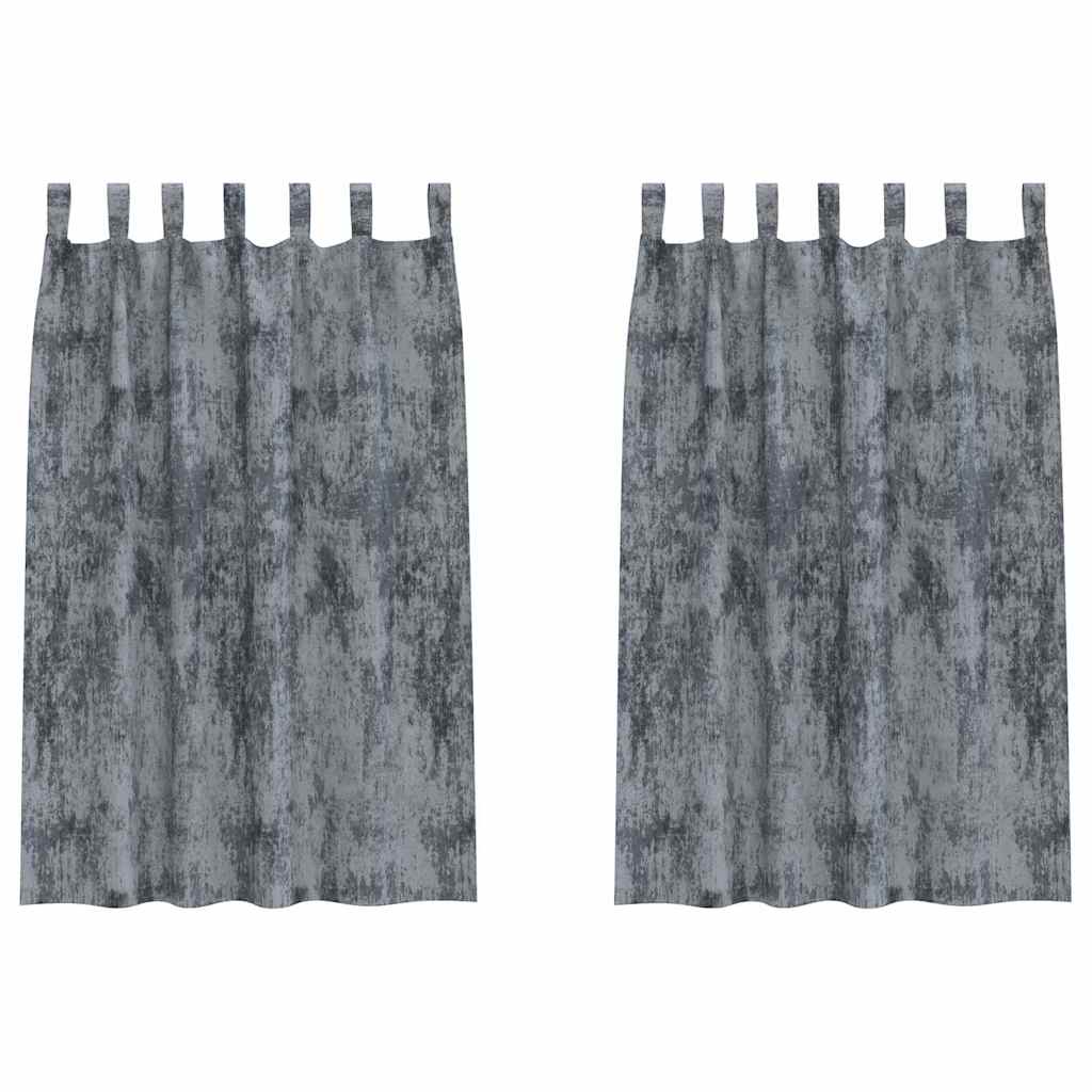 Tende in velluto VidaXL 2 pezzi grigio argento 175 x 140 cm velluto