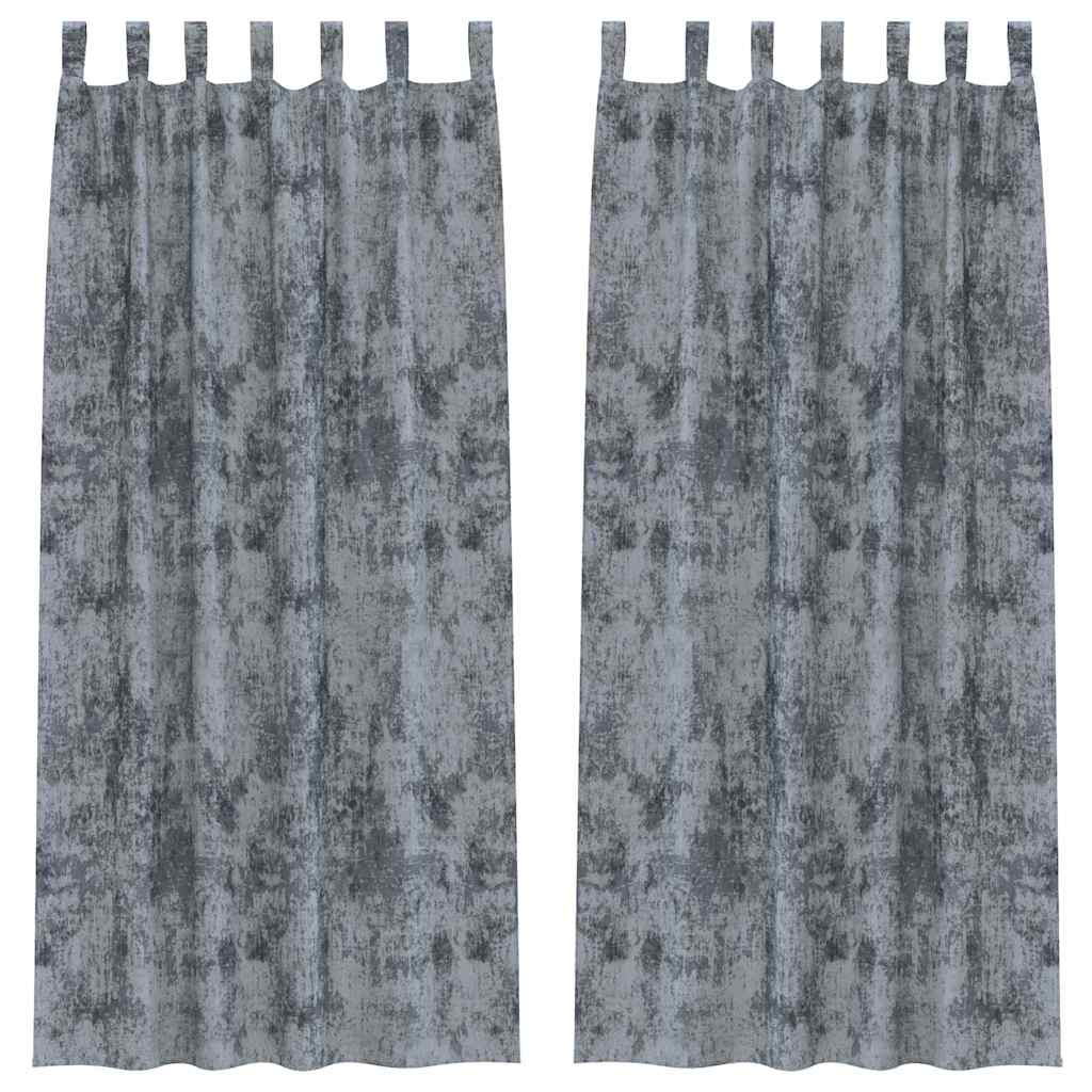Tende in velluto VidaXL 2 pezzi grigio argento 225 x 140 cm velluto