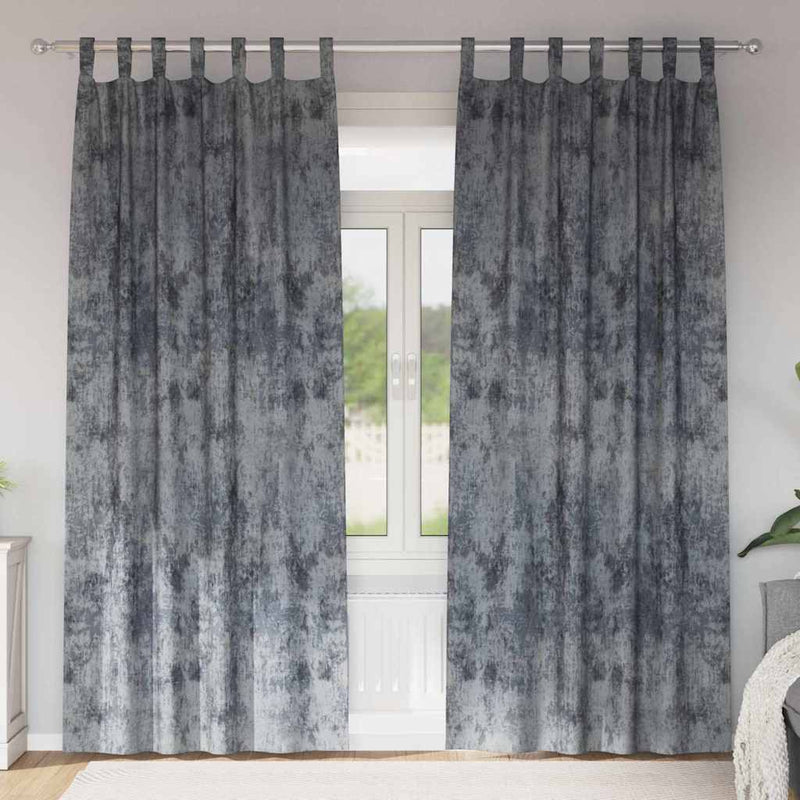 Vidaxl velvet gordijnen 2 pcs zilvergrijs 245 x 140 cm fluweel