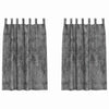 Vidaxl velvet gordijnen met gordijnen 2 pcs grijs 175 x 140 cm fluweel