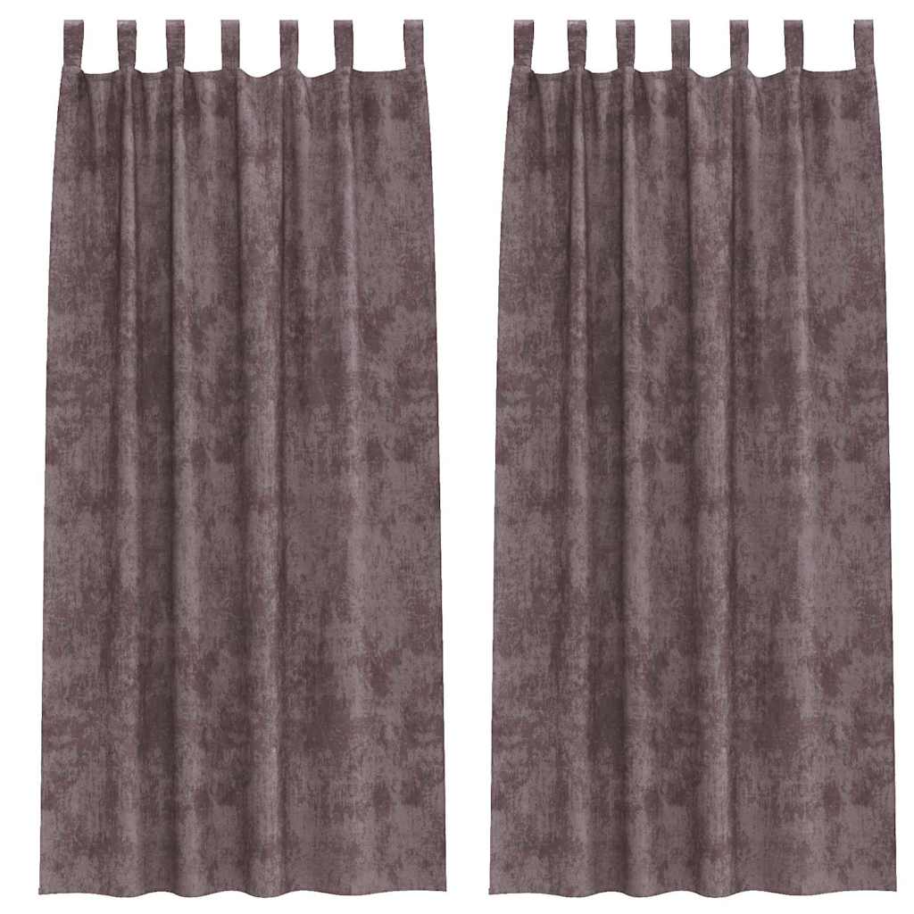 Tende in velluto VidaXL con tende 2 pezzi marrone 260 x 140 cm velluto