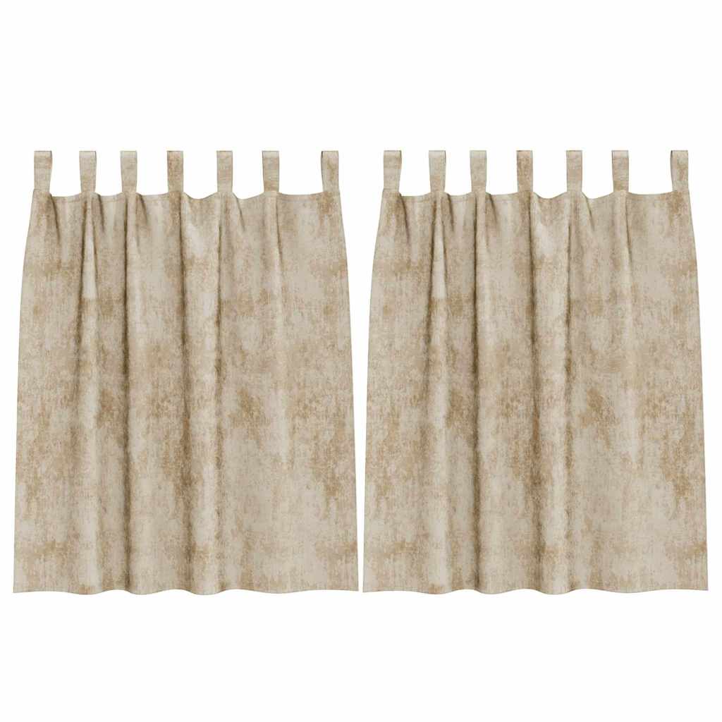 Tende in velluto VidaXL con tende 2 pezzi crema 140 x 140 cm velluto