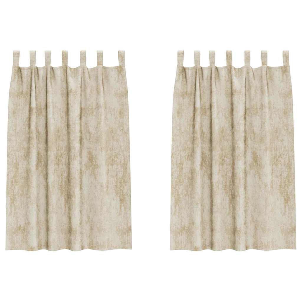 Tende in velluto VidaXL con tende 2 pezzi crema 175 x 140 cm velluto