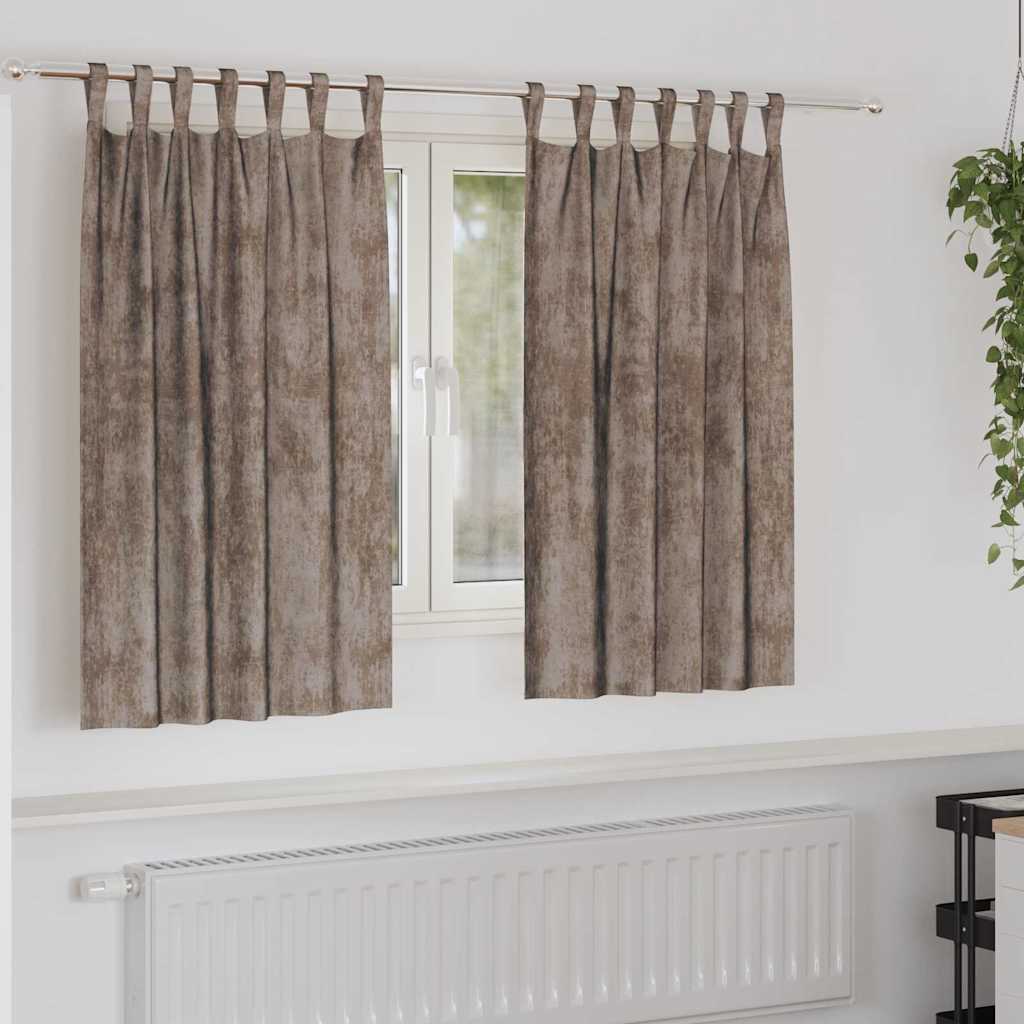 VidaXL tende in velluto 2 pz cappuccino 140 x 140 cm velluto
