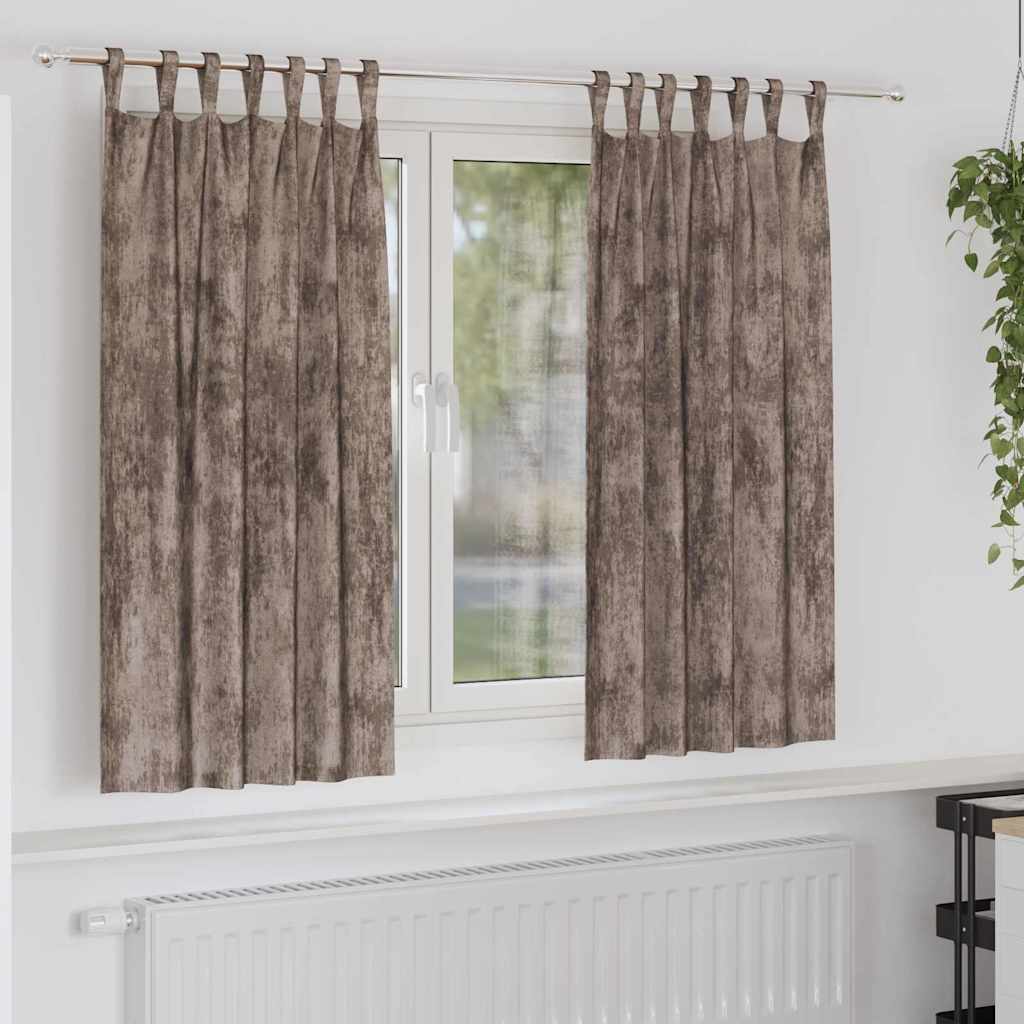 VidaXL tende in velluto 2 pz cappuccino 175 x 140 cm velluto