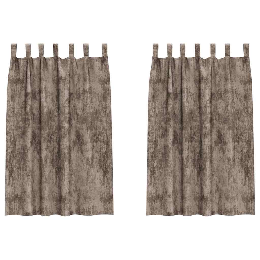 VidaXL tende in velluto 2 pz cappuccino 175 x 140 cm velluto