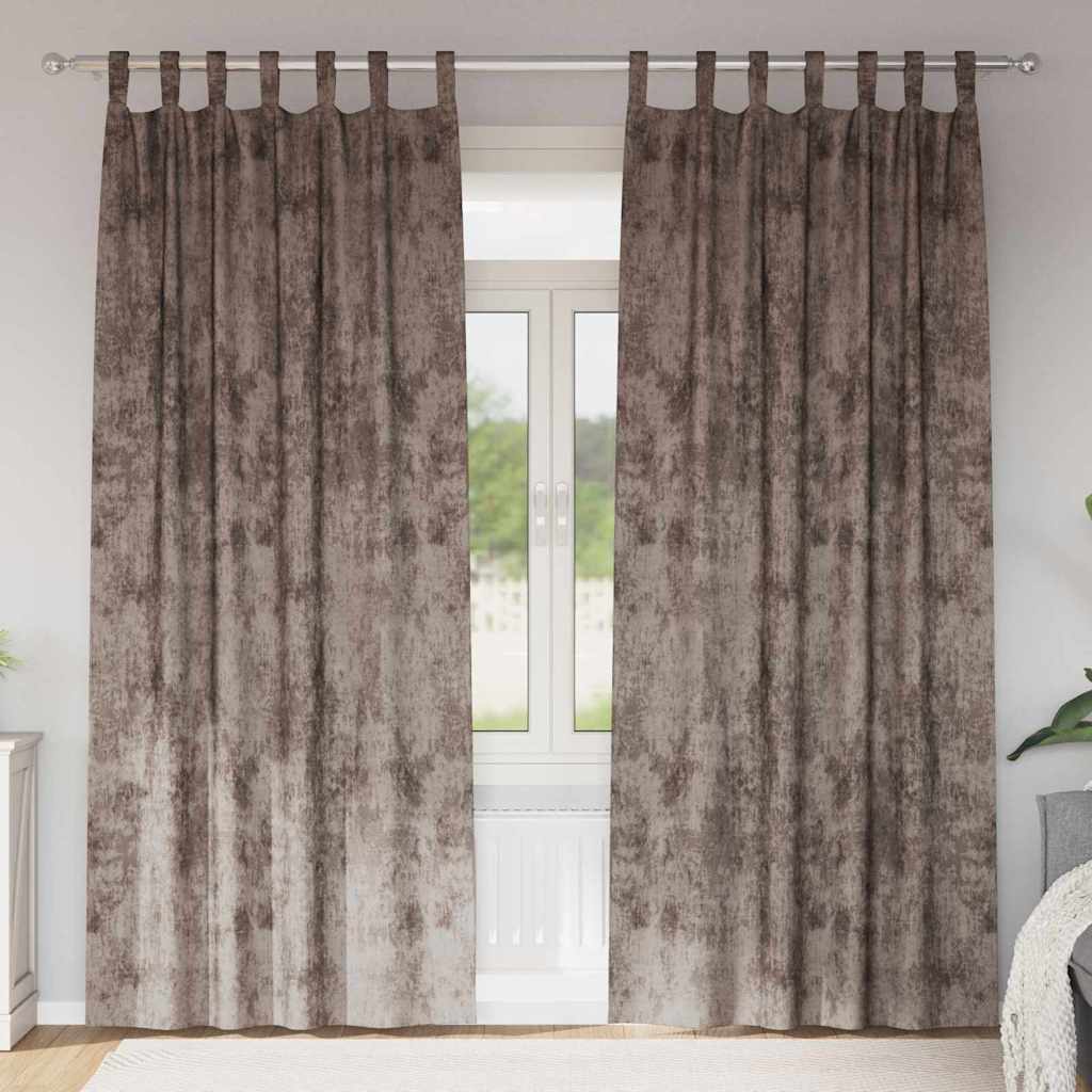 Tende in velluto VidaXL 2 pz cappuccino 245 x 140 cm velluto
