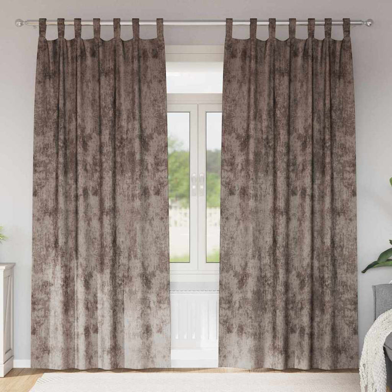 Vidaxl velvet gordijnen 2 pcs cappuccino 245 x 140 cm fluweel